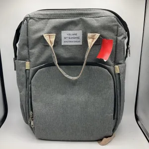 You Are My Sunshine Grey w/ Built In Foldable Crib Diaper Bag